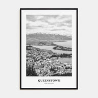 Queenstown Portrait B&W Poster