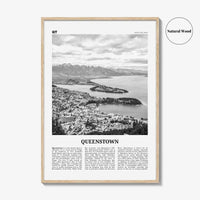 Queenstown Print Black and White, Queenstown Wall Art, Queenstown Poster, Queenstown Photo, Queenstown Wall Decor, New Zealand, Oceania
