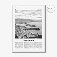 Queenstown Print Black and White, Queenstown Wall Art, Queenstown Poster, Queenstown Photo, Queenstown Wall Decor, New Zealand, Oceania