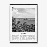Quepos Print Black and White, Quepos Wall Art, Quepos Poster, Quepos Photo, Quepos Wall Décor, Quepos Map, Costa Rica