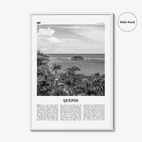 Quepos Print Black and White, Quepos Wall Art, Quepos Poster, Quepos Photo, Quepos Wall Décor, Quepos Map, Costa Rica