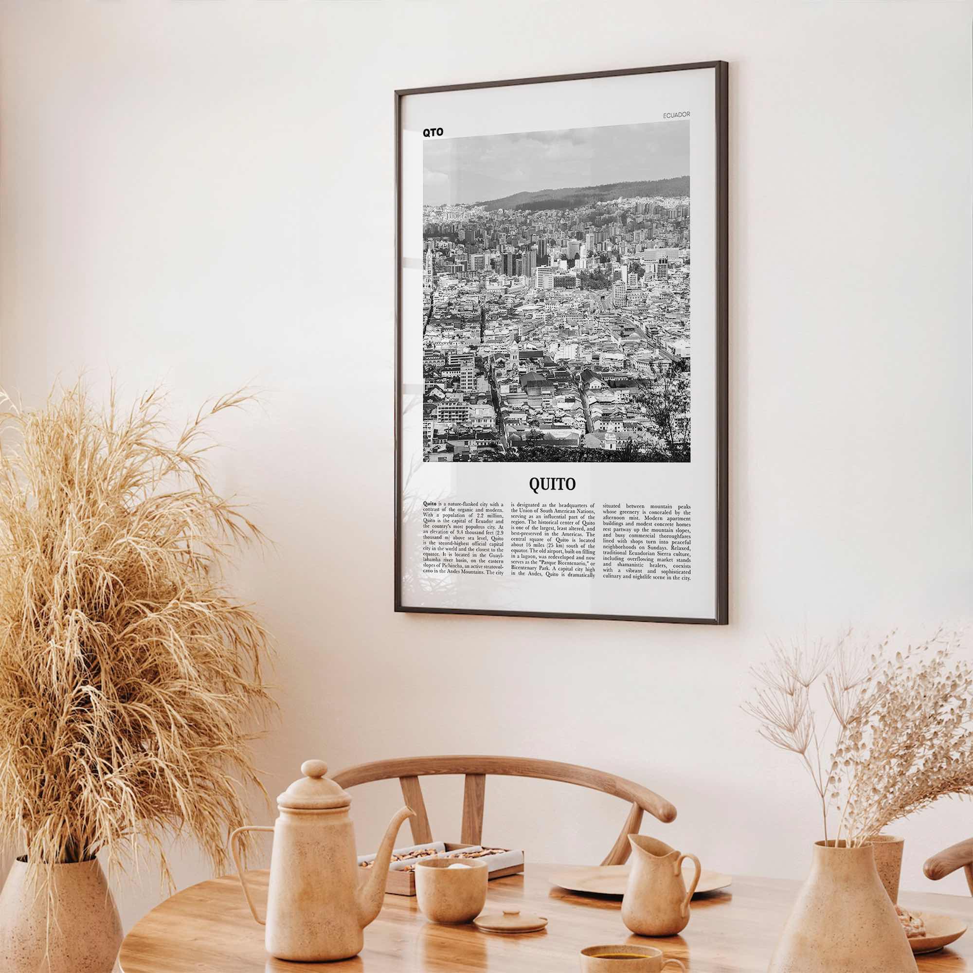 Quito Print Black and White, Quito Wall Art, Quito Poster, Quito Photo, Quito Wall Decor, Ecuador, Pichincha, South America