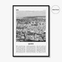 Quito Print Black and White, Quito Wall Art, Quito Poster, Quito Photo, Quito Wall Decor, Ecuador, Pichincha, South America
