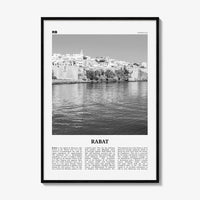 Rabat Print Black and White, Rabat Wall Art, Rabat Poster, Rabat Photo, Rabat Wall Décor, Morocco, الرباط, ⴰⵕⴱⴰⵟ