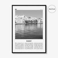 Rabat Print Black and White, Rabat Wall Art, Rabat Poster, Rabat Photo, Rabat Wall Décor, Morocco, الرباط, ⴰⵕⴱⴰⵟ
