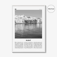 Rabat Print Black and White, Rabat Wall Art, Rabat Poster, Rabat Photo, Rabat Wall Décor, Morocco, الرباط, ⴰⵕⴱⴰⵟ