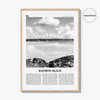 Rainbow Beach Print Black and White, Rainbow Beach Art, Rainbow Beach Poster, Rainbow Beach Photo, Rainbow Beach Décor, Rainbow Beach Map