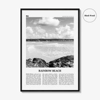 Rainbow Beach Print Black and White, Rainbow Beach Art, Rainbow Beach Poster, Rainbow Beach Photo, Rainbow Beach Décor, Rainbow Beach Map