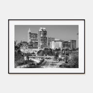 Raleigh Landscape B&W Poster
