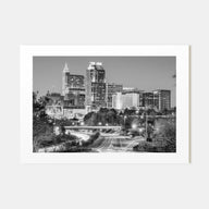Raleigh Landscape B&W Poster