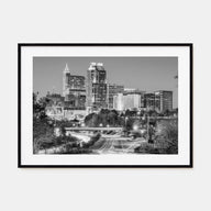 Raleigh Landscape B&W Poster