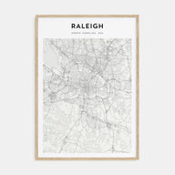 Raleigh Map Portrait Poster
