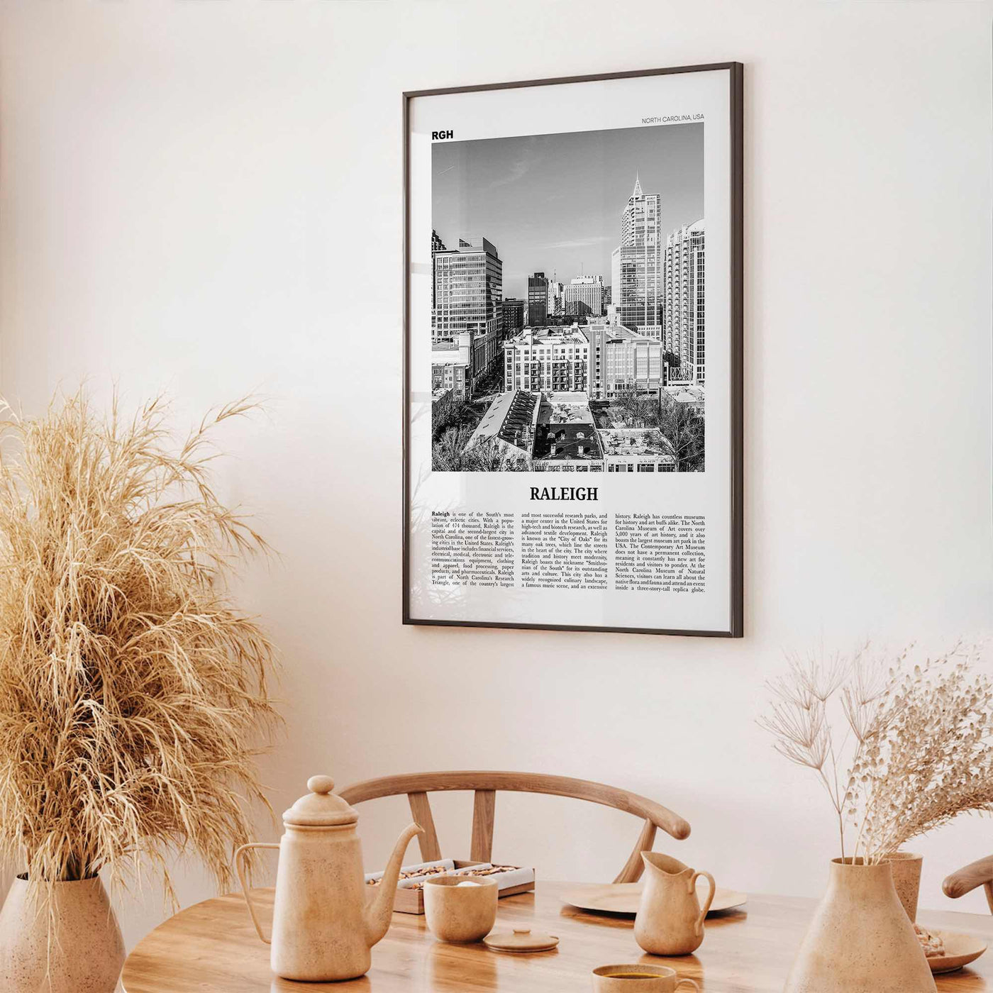 Raleigh Print Black and White No 1, Raleigh Wall Art, Raleigh Poster, Raleigh Photo, North Carolina, USA, United States, North America