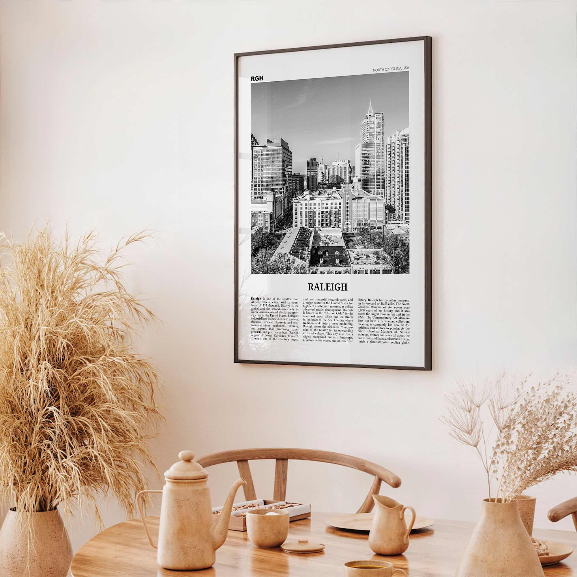 Raleigh Print Black and White No 1, Raleigh Wall Art, Raleigh Poster, Raleigh Photo, North Carolina, USA, United States, North America