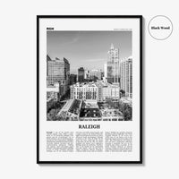 Raleigh Print Black and White No 1, Raleigh Wall Art, Raleigh Poster, Raleigh Photo, North Carolina, USA, United States, North America