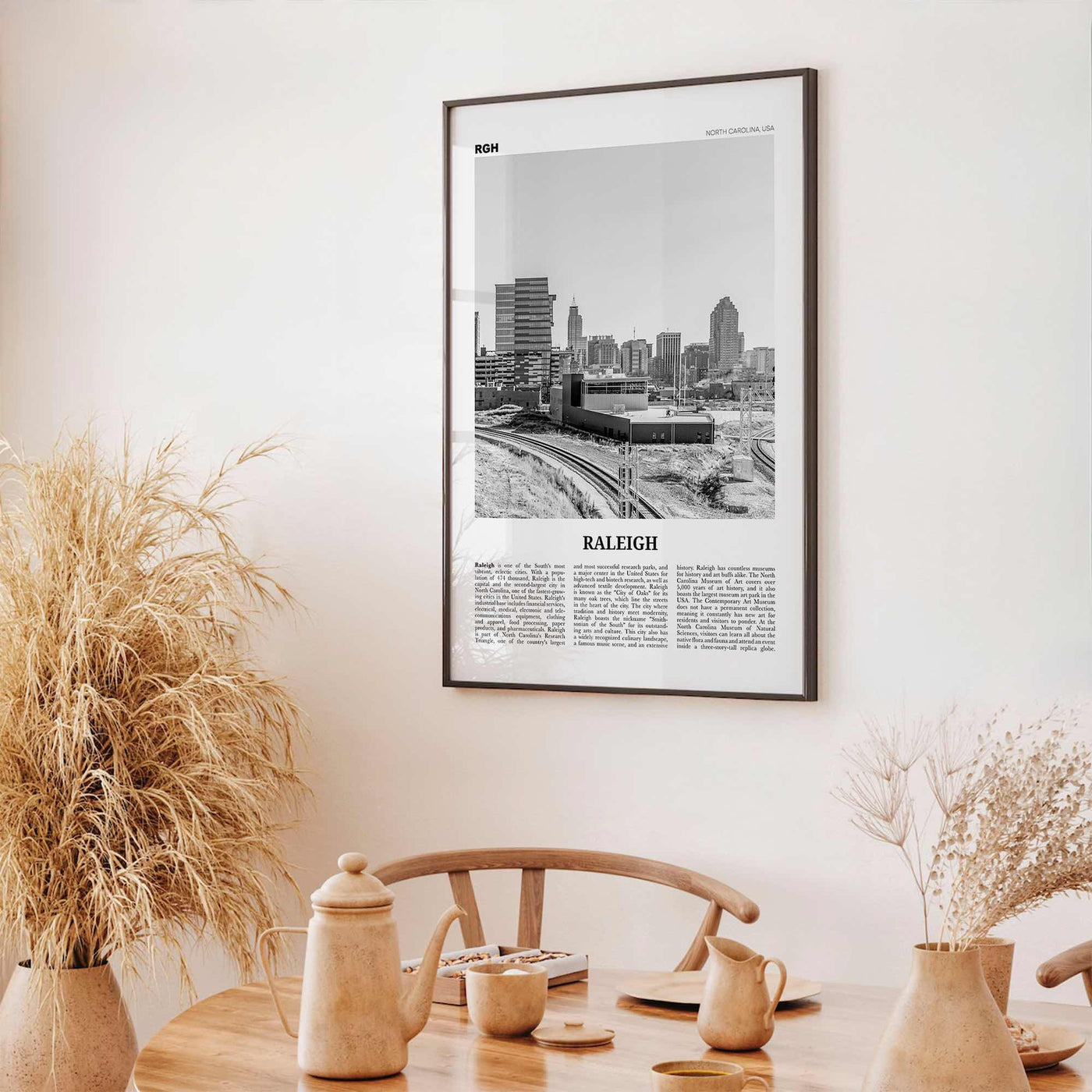 Raleigh Print Black and White No 2, Raleigh Wall Art, Raleigh Poster, Raleigh Photo, North Carolina, USA, United States, North America