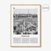 Ramallah Print Black and White, Ramallah Wall Art, Ramallah Poster, Ramallah Photo, Ramallah Wall Décor, Ramallah Map, Palestine