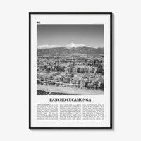 Rancho Cucamonga Print Black and White, Rancho Cucamonga Wall Art, Rancho Cucamonga Poster, Rancho Cucamonga Photo, California, USA