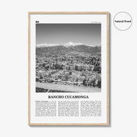Rancho Cucamonga Print Black and White, Rancho Cucamonga Wall Art, Rancho Cucamonga Poster, Rancho Cucamonga Photo, California, USA