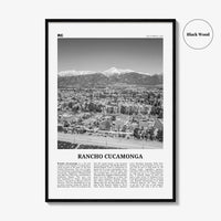 Rancho Cucamonga Print Black and White, Rancho Cucamonga Wall Art, Rancho Cucamonga Poster, Rancho Cucamonga Photo, California, USA