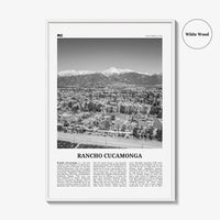 Rancho Cucamonga Print Black and White, Rancho Cucamonga Wall Art, Rancho Cucamonga Poster, Rancho Cucamonga Photo, California, USA