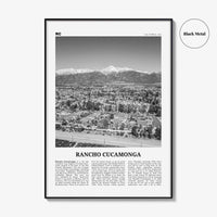 Rancho Cucamonga Print Black and White, Rancho Cucamonga Wall Art, Rancho Cucamonga Poster, Rancho Cucamonga Photo, California, USA