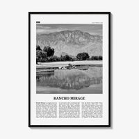 Rancho Mirage Print Black and White, Rancho Mirage Wall Art, Rancho Mirage Poster, Rancho Mirage Photo, Rancho Mirage Wall Décor