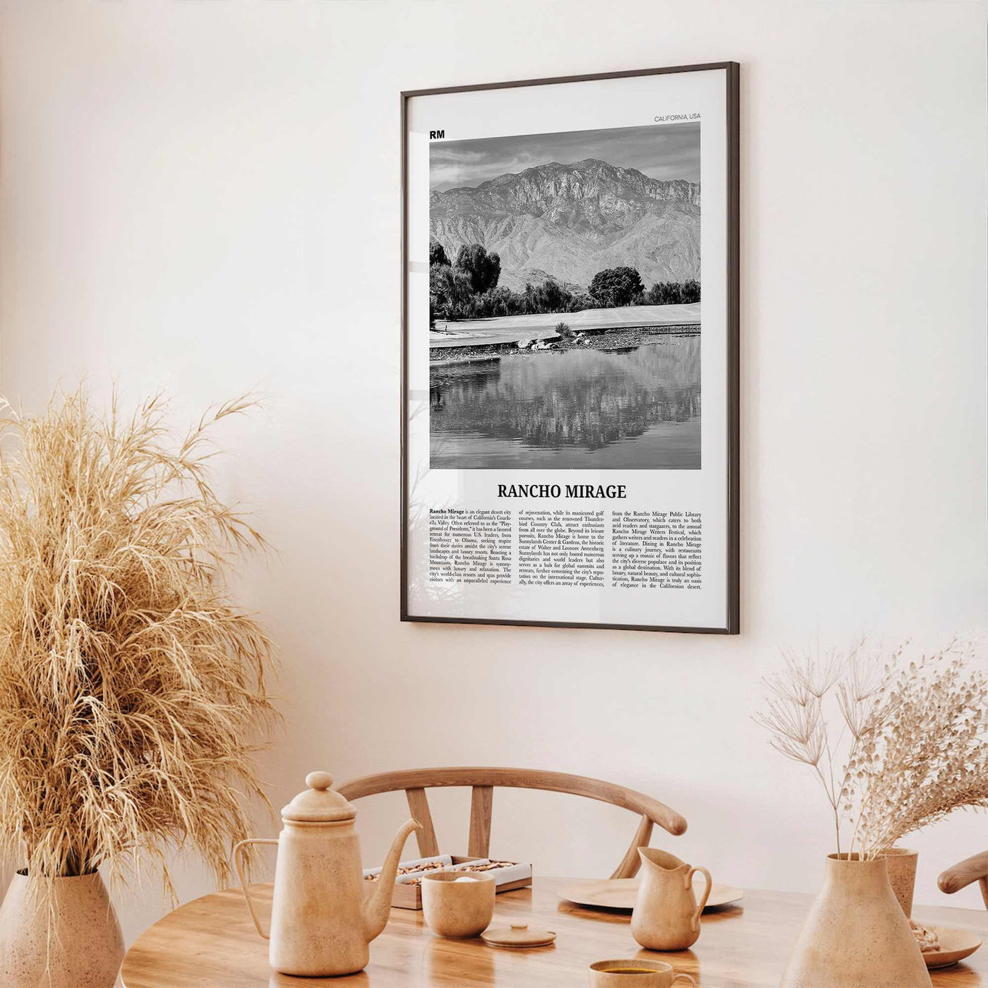 Rancho Mirage Print Black and White, Rancho Mirage Wall Art, Rancho Mirage Poster, Rancho Mirage Photo, Rancho Mirage Wall Décor