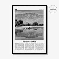 Rancho Mirage Print Black and White, Rancho Mirage Wall Art, Rancho Mirage Poster, Rancho Mirage Photo, Rancho Mirage Wall Décor