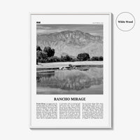 Rancho Mirage Print Black and White, Rancho Mirage Wall Art, Rancho Mirage Poster, Rancho Mirage Photo, Rancho Mirage Wall Décor