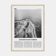Rancho Palos Verdes Travel B&W Poster