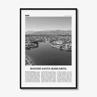 Rancho Santa Margarita Print Black and White, Rancho Santa Margarita Wall Art, Rancho Santa Margarita Poster, Rancho Santa Margarita Photo