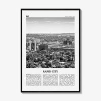 Rapid City Print Black and White, Rapid City Wall Art, Rapid City Poster, Rapid City Photo, Rapid City Wall Décor, South Dakota, USA