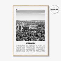 Rapid City Print Black and White, Rapid City Wall Art, Rapid City Poster, Rapid City Photo, Rapid City Wall Décor, South Dakota, USA