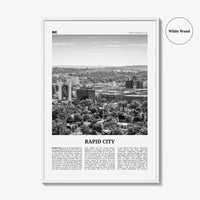 Rapid City Print Black and White, Rapid City Wall Art, Rapid City Poster, Rapid City Photo, Rapid City Wall Décor, South Dakota, USA