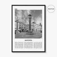 Ravenna Print Black and White, Ravenna Wall Art, Ravenna Poster, Ravenna Photo, Ravenna Wall Décor, Ravenna Map, Italy