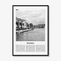 Reading Print Black and White England, Reading Wall Art, Reading Poster, Reading Photo, Reading Map, Reading Wall Decor, England, UK