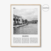 Reading Print Black and White England, Reading Wall Art, Reading Poster, Reading Photo, Reading Map, Reading Wall Decor, England, UK