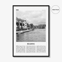 Reading Print Black and White England, Reading Wall Art, Reading Poster, Reading Photo, Reading Map, Reading Wall Decor, England, UK