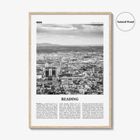 Reading Print Black and White Pennsylvania, Reading Wall Art, Reading Poster, Reading Photo, Reading Map, Reading Wall Decor, USA