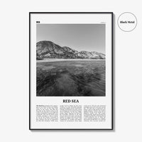 Red Sea Print Black and White, Red Sea Wall Art, Red Sea Poster, Red Sea Photo, Red Sea Wall Décor, Red Sea Map, World