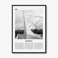 Redding Print Black and White, Redding Wall Art, Redding Poster, Redding Photo, Redding Wall Décor, California, USA, United States