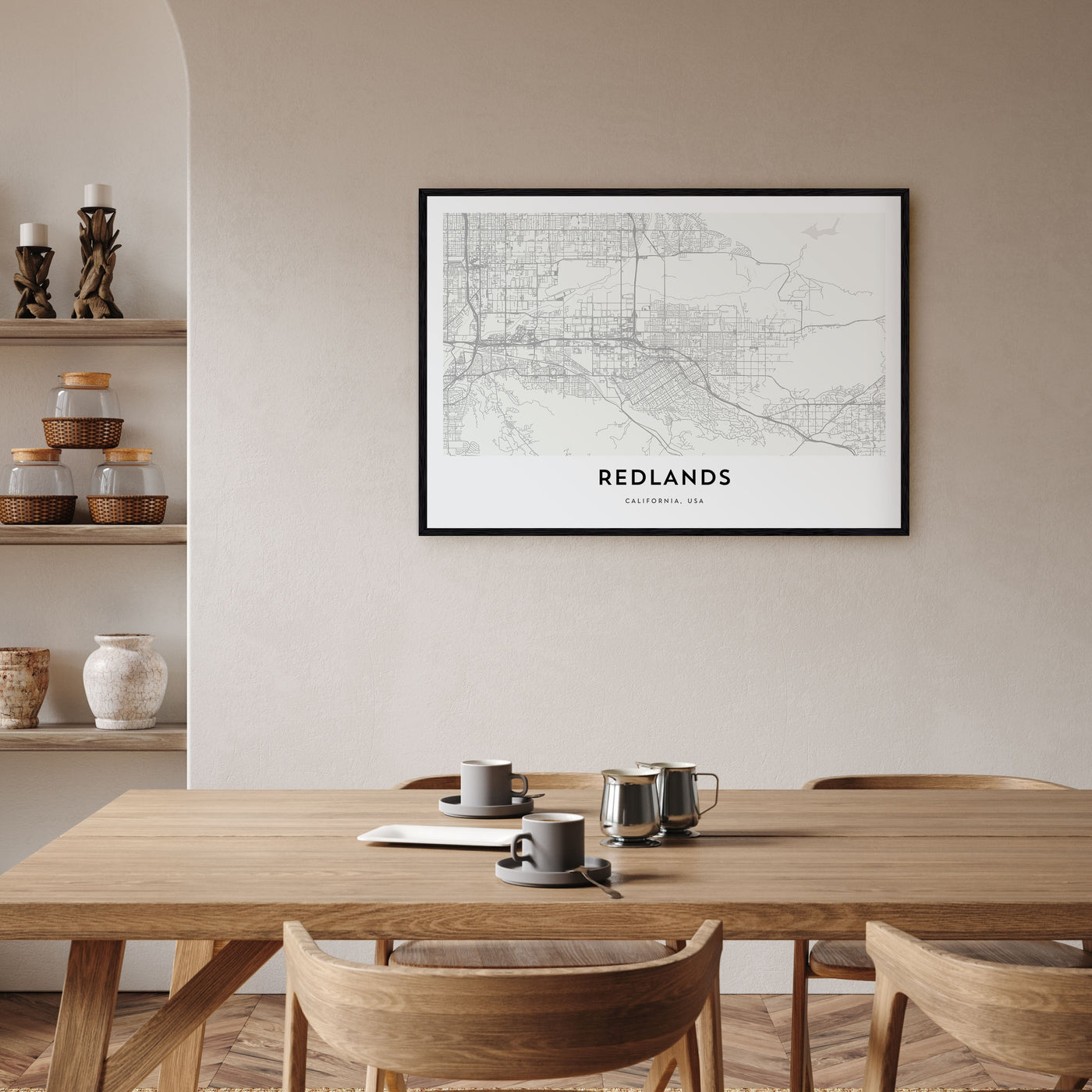 Redlands Map Landscape Poster