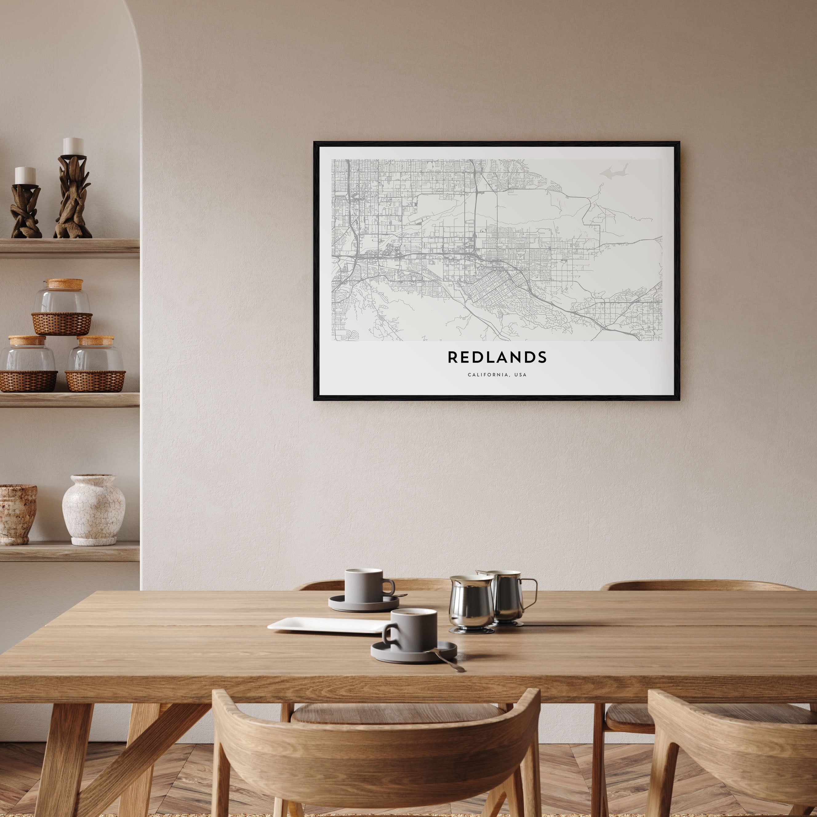 Redlands Map Landscape Poster