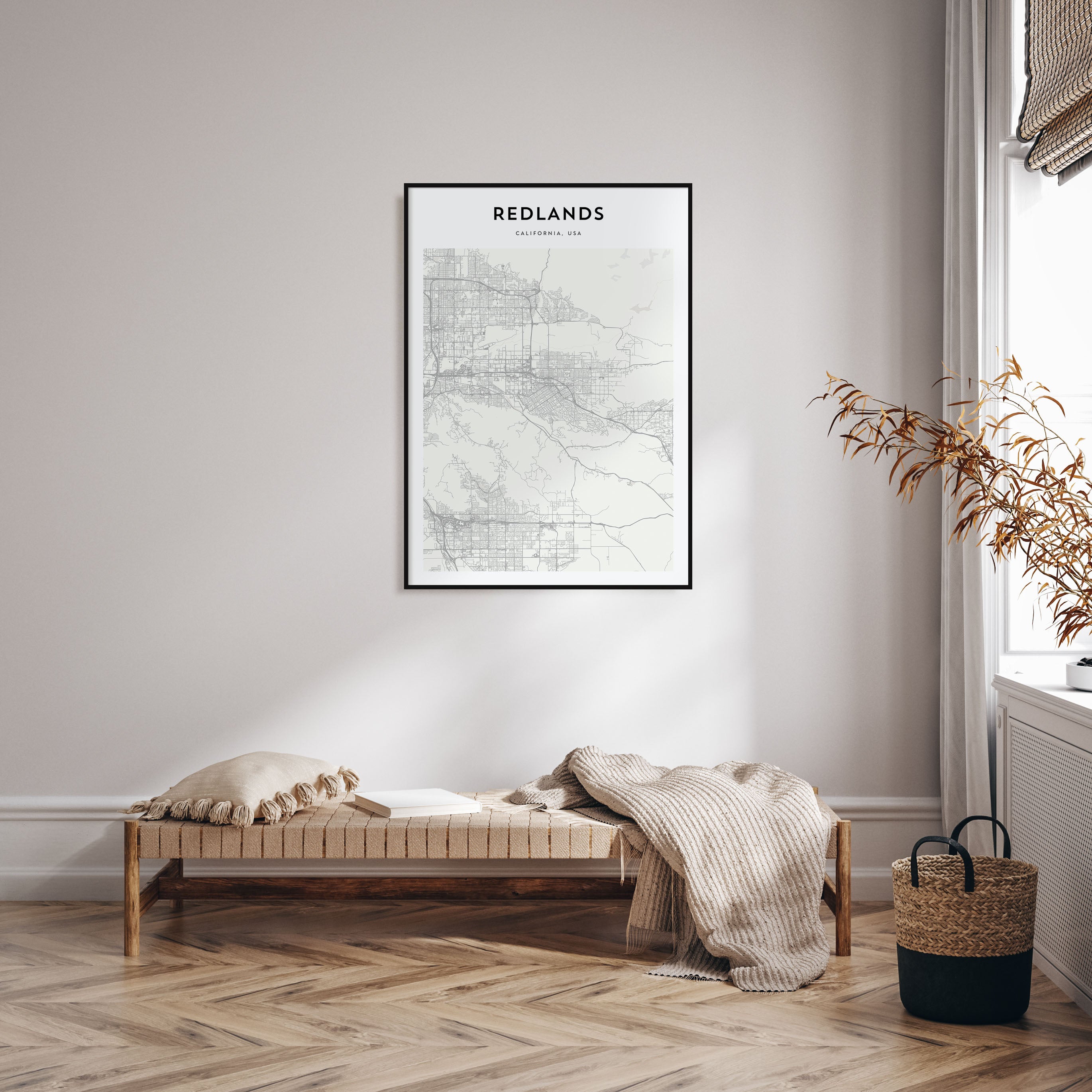 Redlands Map Portrait Poster