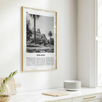 Redlands Print Black and White, Redlands Wall Art, Redlands Poster, Redlands Photo, Redlands Wall Décor, California, USA, United States