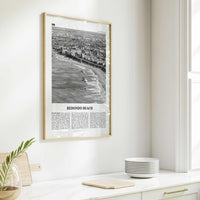 Redondo Beach Print Black and White, Redondo Beach Wall Art, Redondo Beach Poster, Redondo Beach Photo, California, USA, United States