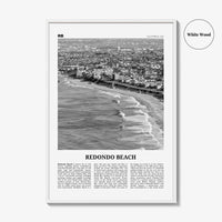 Redondo Beach Print Black and White, Redondo Beach Wall Art, Redondo Beach Poster, Redondo Beach Photo, California, USA, United States