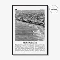 Redondo Beach Print Black and White, Redondo Beach Wall Art, Redondo Beach Poster, Redondo Beach Photo, California, USA, United States