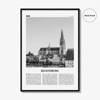 Regensburg Print Black and White, Regensburg Wall Art, Regensburg Poster, Regensburg Photo, Regensburg Wall Décor, Germany, Deutschland
